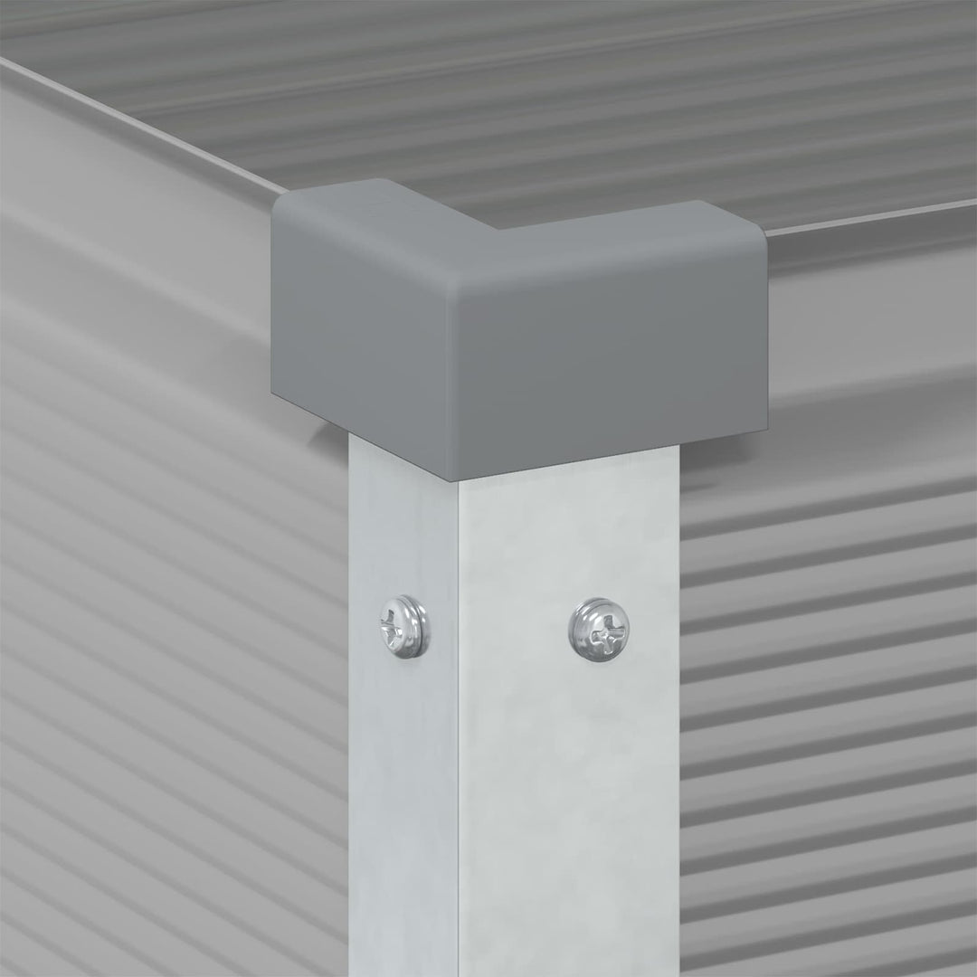 Plantekasse Lysegrå 100 x 45 x 90 cm Galvaniseret stål