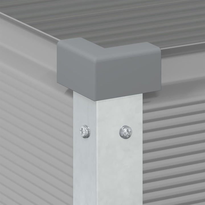 Plantekasse Lysegrå 100 x 45 x 90 cm Galvaniseret stål