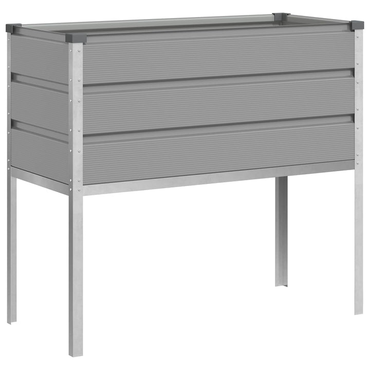 Plantekasse Lysegrå 100 x 45 x 90 cm Galvaniseret stål