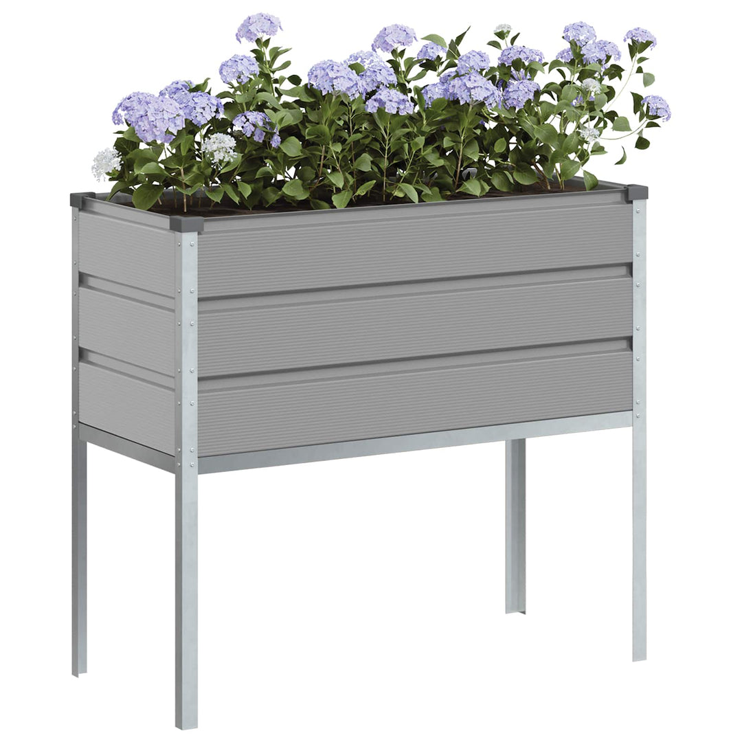 Plantekasse Lysegrå 100 x 45 x 90 cm Galvaniseret stål