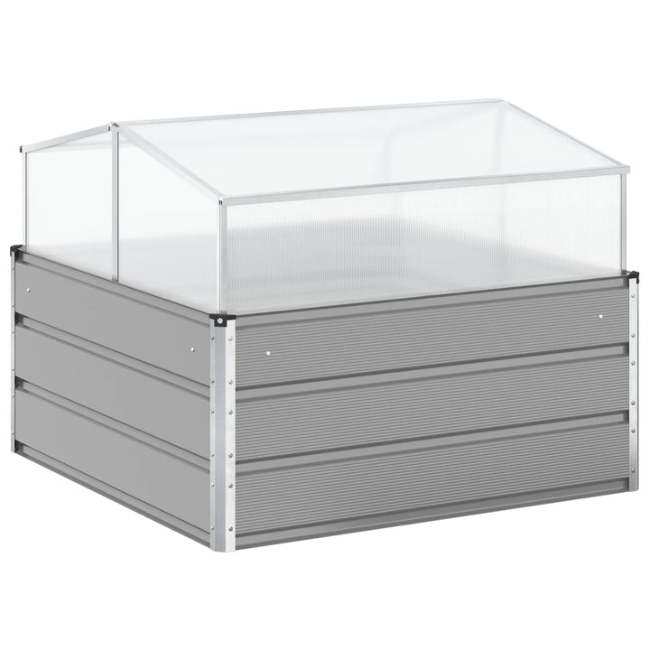 Plantekasse Lysegrå 100 x 100 x 77 cm Galvaniseret stål