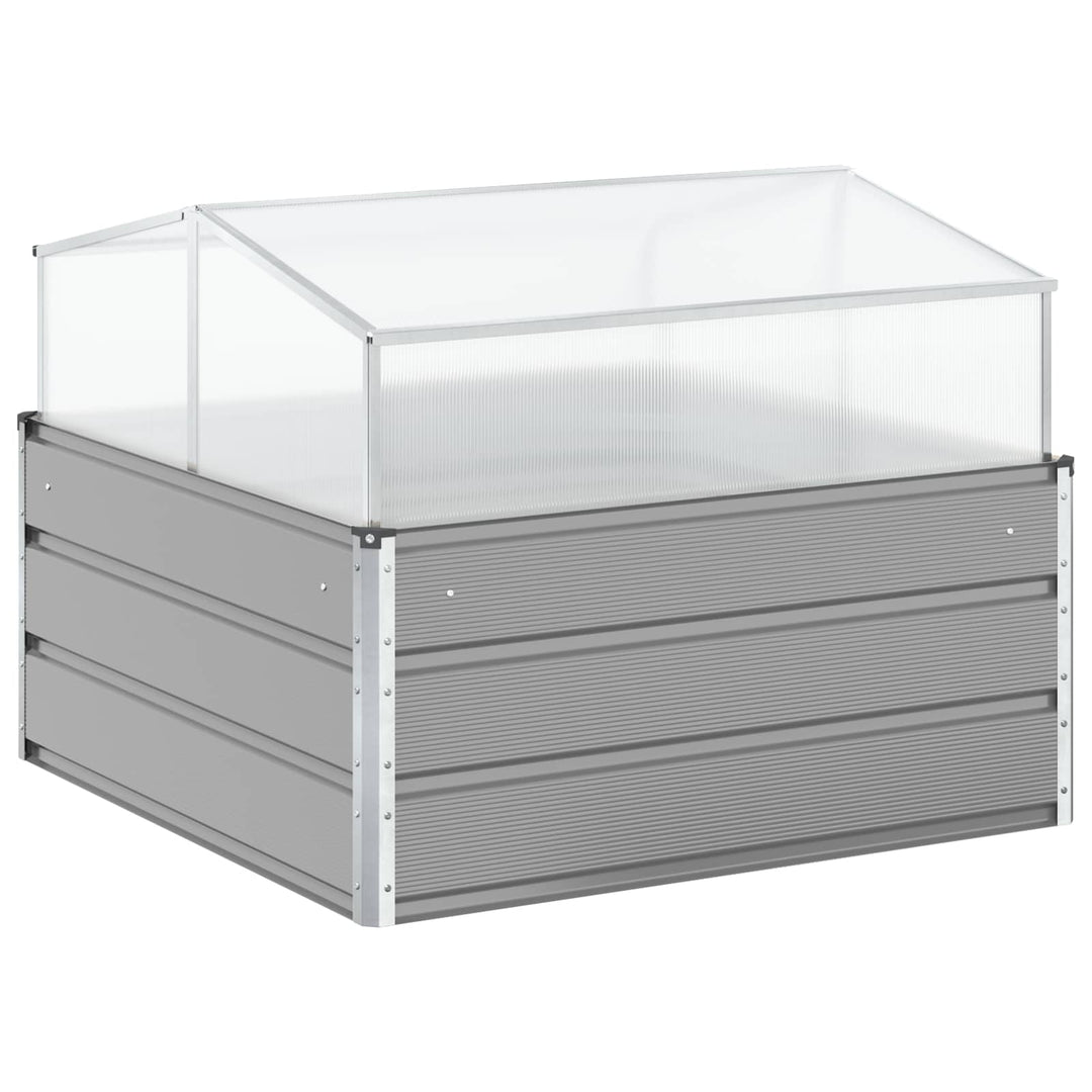 Plantekasse Lysegrå 100 x 100 x 77 cm Galvaniseret stål