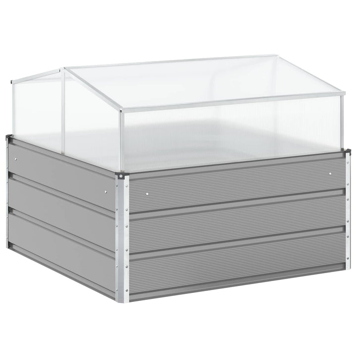Plantekasse Lysegrå 100 x 100 x 77 cm Galvaniseret stål