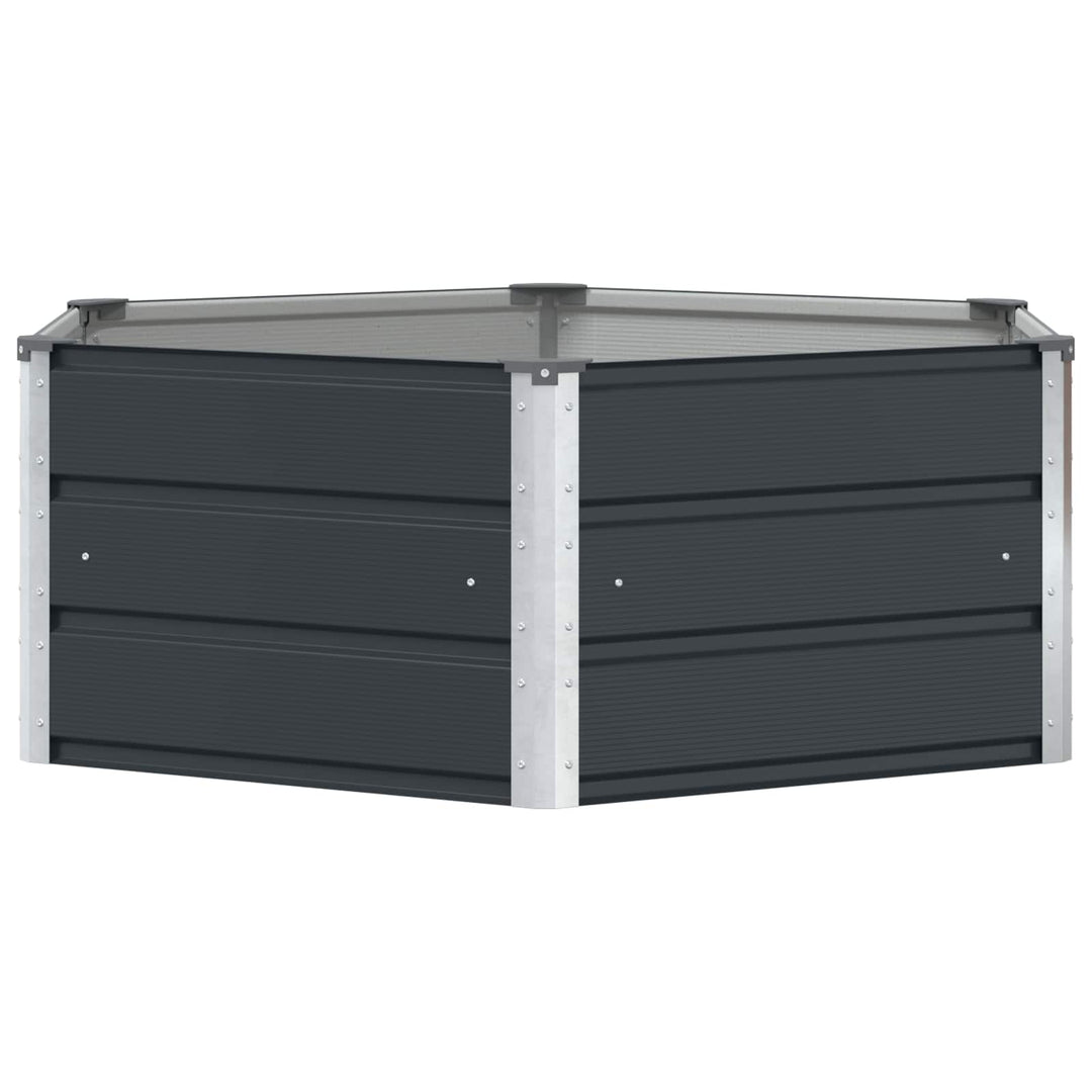 Plantekasse Antracit 129 x 129 x 45 cm Stål