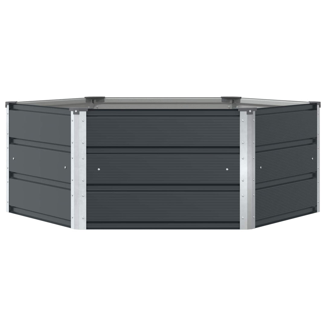 Plantekasse Antracit 129 x 129 x 45 cm Stål