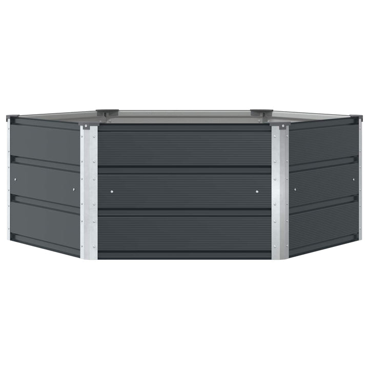 Plantekasse Antracit 129 x 129 x 45 cm Stål