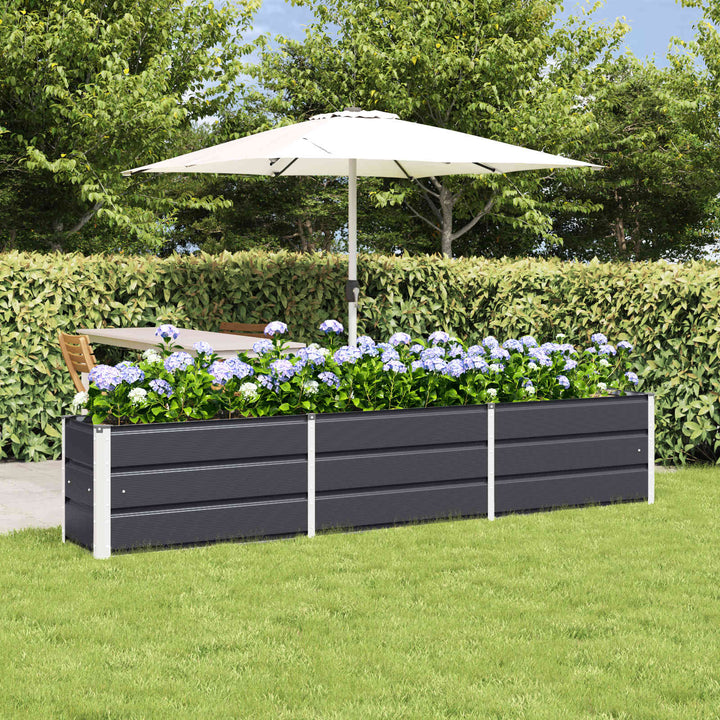 Plantekasse Antracit 240 x 40 x 45 cm Stål