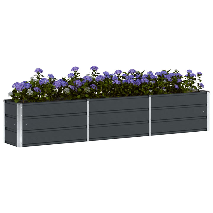 Plantekasse Antracit 240 x 40 x 45 cm Stål