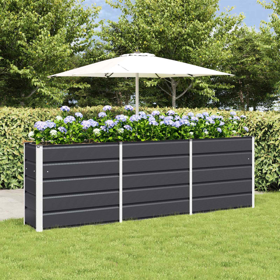 Plantekasse Antracit 240 x 40 x 75 cm Stål