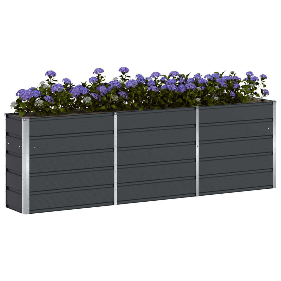 Plantekasse Antracit 240 x 40 x 75 cm Stål