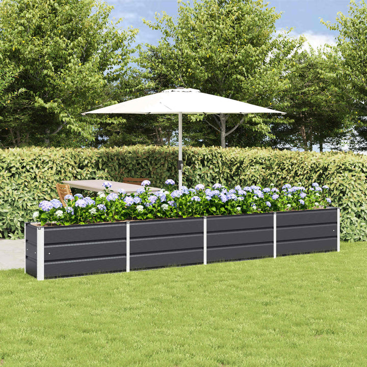 Plantekasse Antracit 320 x 40 x 45 cm Stål