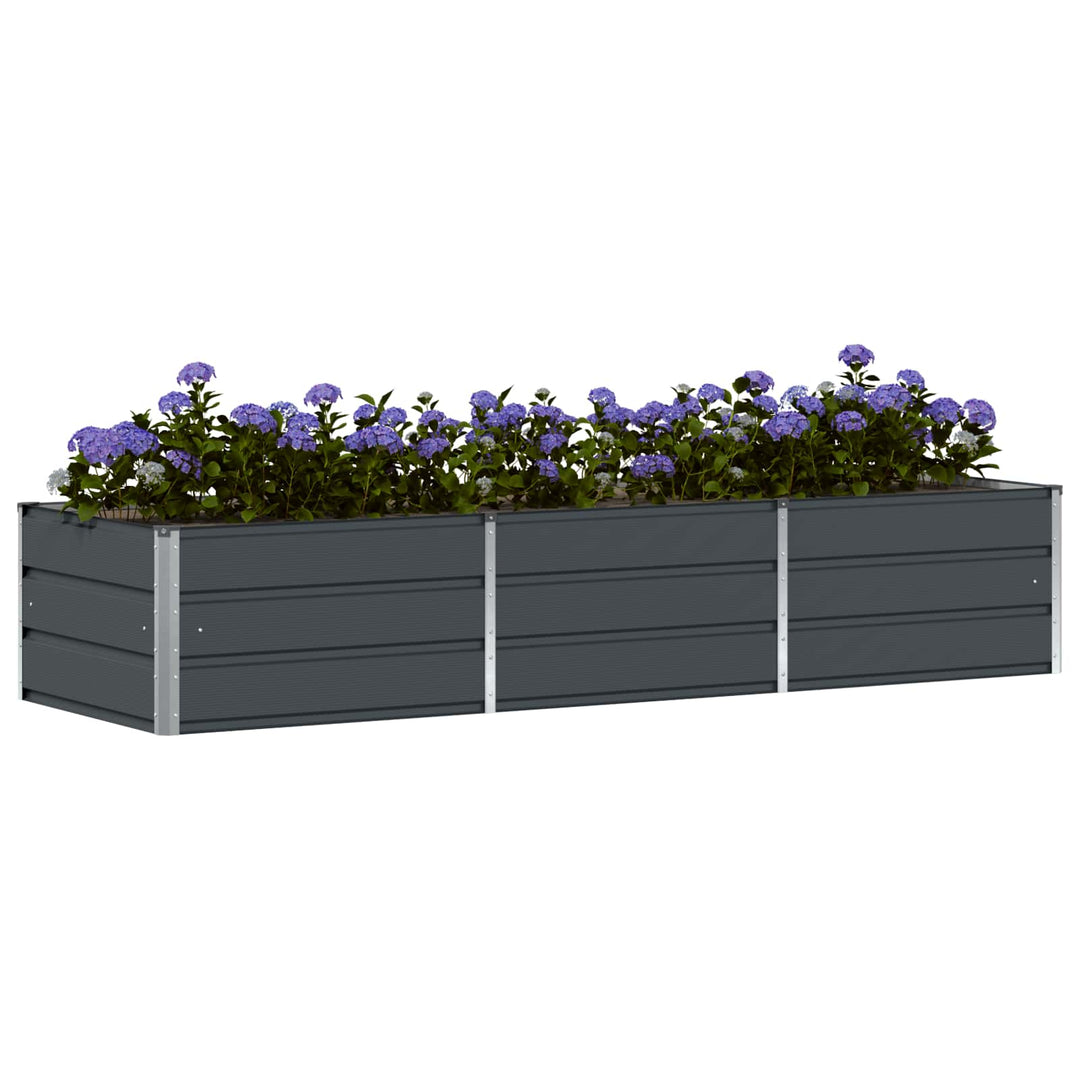 Plantekasse Antracit 240 x 80 x 45 cm Stål