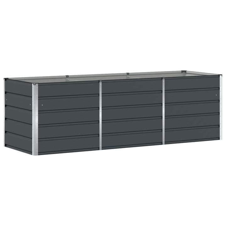 Plantekasse Antracit 240 x 80 x 75 cm Stål