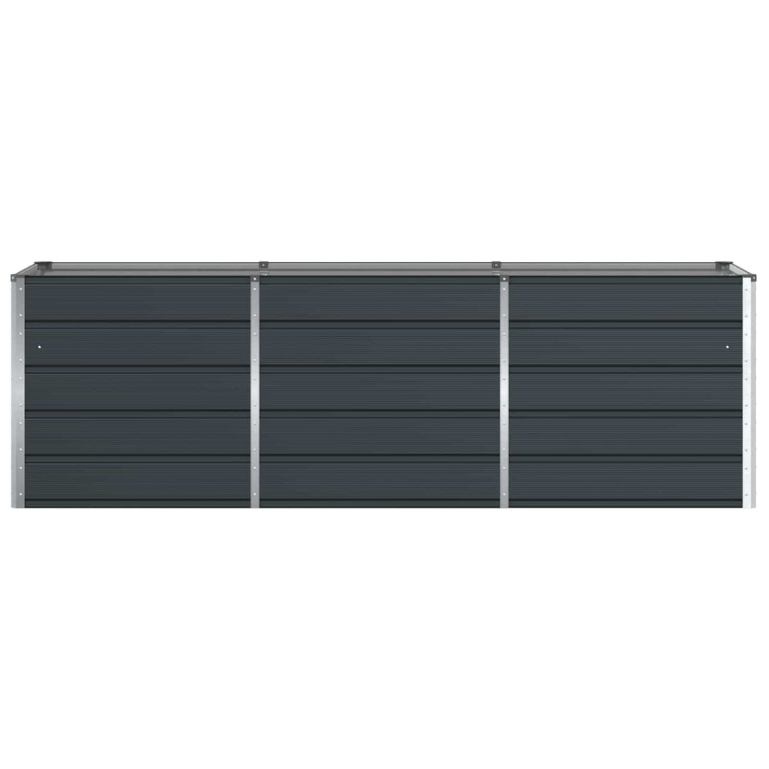 Plantekasse Antracit 240 x 80 x 75 cm Stål