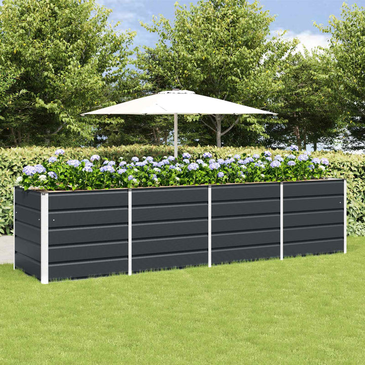 Plantekasse Antracit 320 x 80 x 75 cm Stål