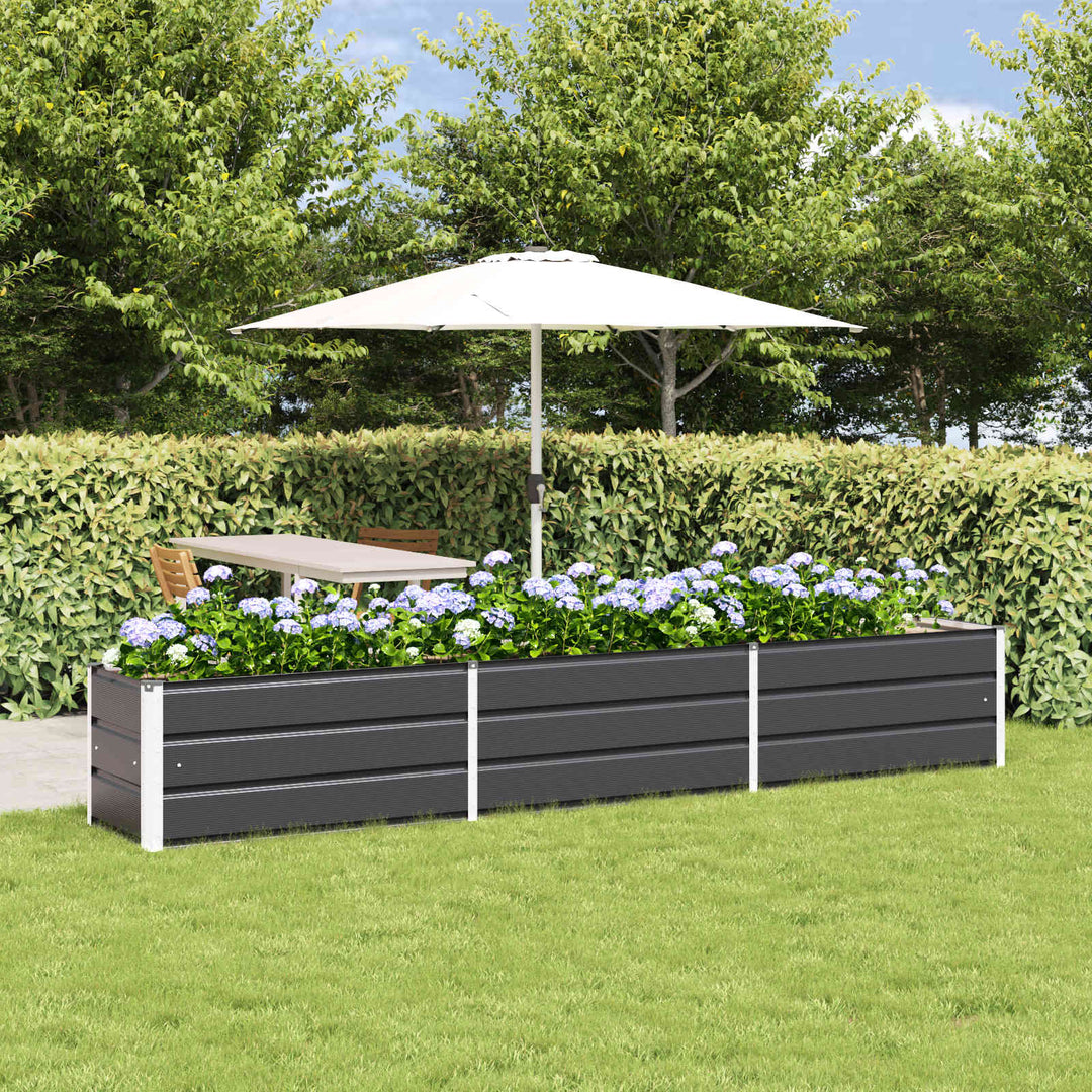 Plantekasse Antracit 290 x 50 x 45 cm Galvaniseret stål