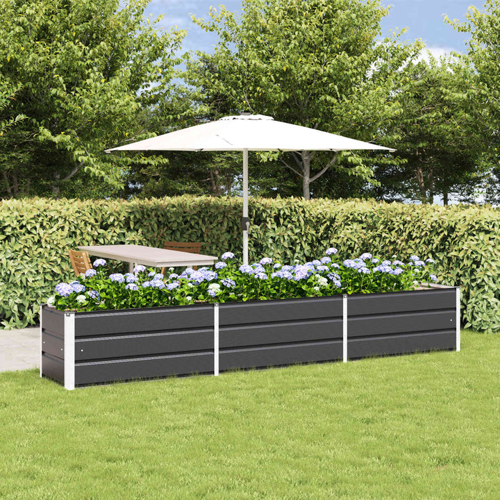 Plantekasse Antracit 290 x 50 x 45 cm Galvaniseret stål