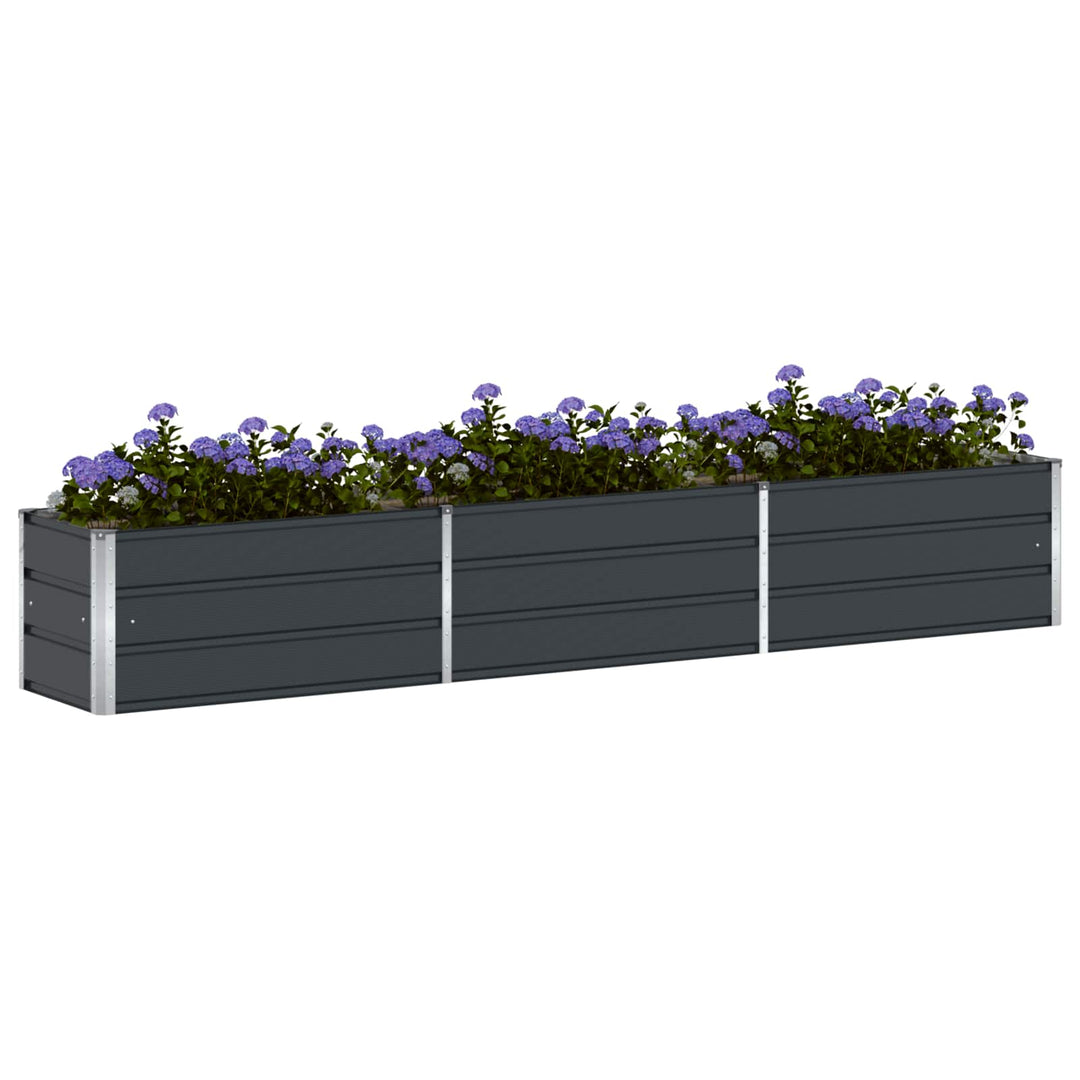 Plantekasse Antracit 290 x 50 x 45 cm Galvaniseret stål