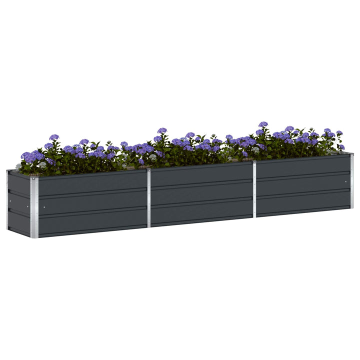 Plantekasse Antracit 290 x 50 x 45 cm Galvaniseret stål