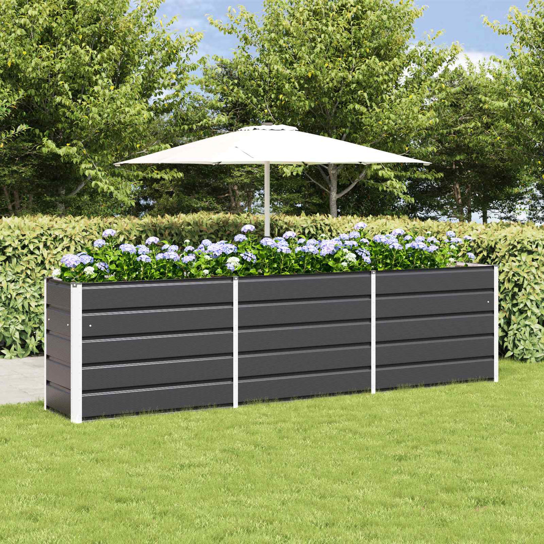 Plantekasse Antracit 290 x 50 x 75 cm Galvaniseret stål