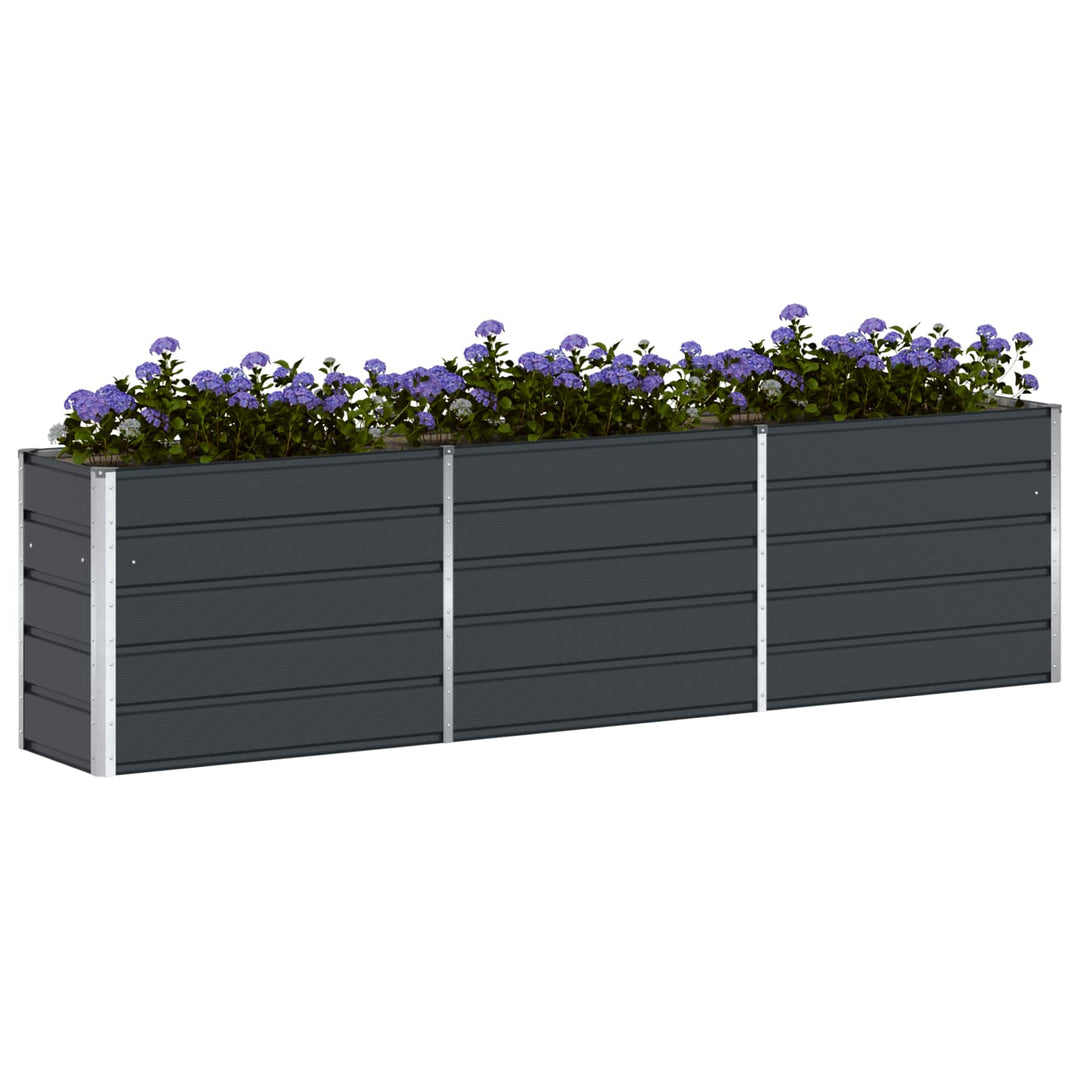 Plantekasse Antracit 290 x 50 x 75 cm Galvaniseret stål