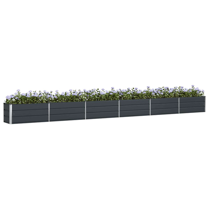 Plantekasse Antracit 580 x 50 x 45 cm Galvaniseret stål