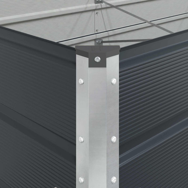 Plantekasse Antracit 195 x 100 x 45 cm Galvaniseret stål