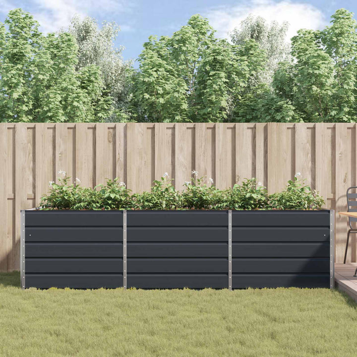 Plantekasse Antracit 290 x 100 x 75 cm Galvaniseret stål
