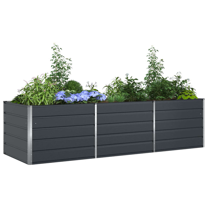Plantekasse Antracit 290 x 100 x 75 cm Galvaniseret stål