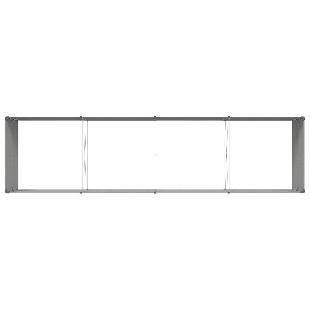 Plantekasse Antracit 385 x 100 x 45 cm Galvaniseret stål