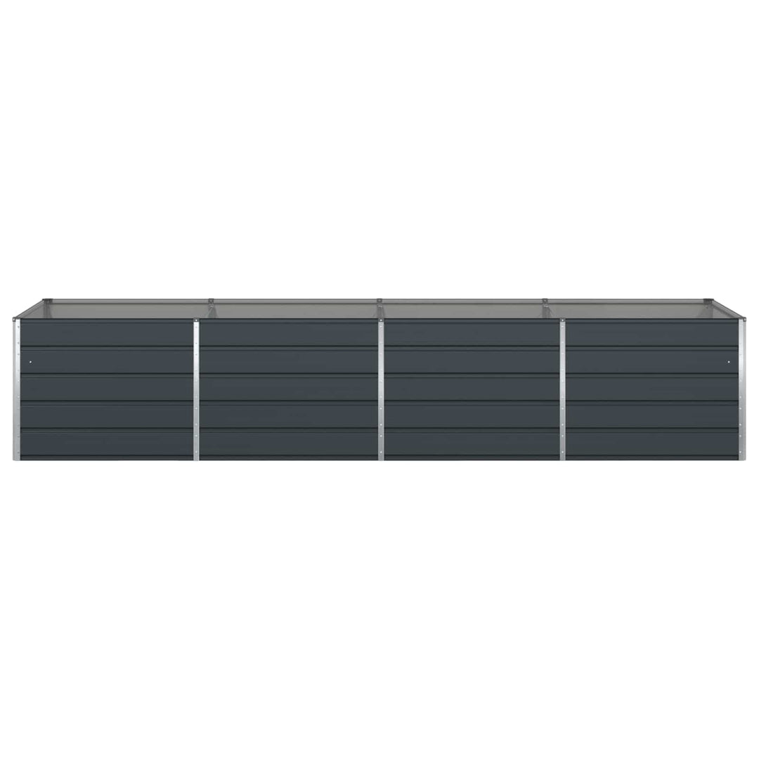 Plantekasse Antracit 385 x 100 x 75 cm Galvaniseret stål