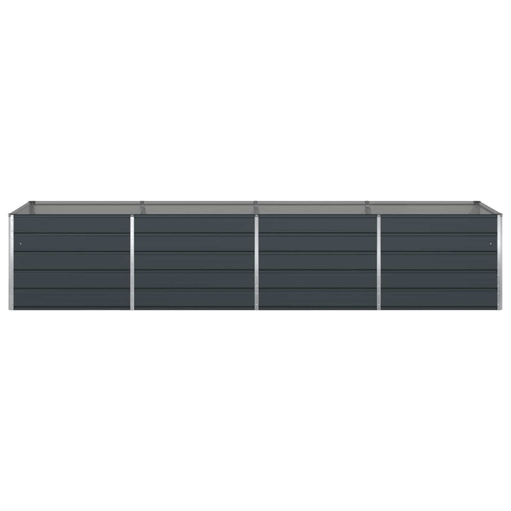 Plantekasse Antracit 385 x 100 x 75 cm Galvaniseret stål