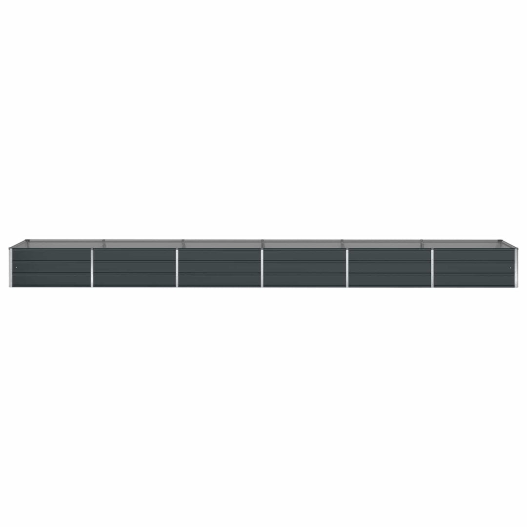 Plantekasse Antracit 580 x 100 x 45 cm Galvaniseret stål