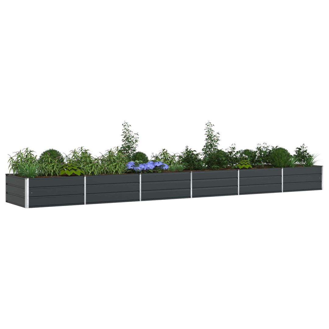 Plantekasse Antracit 580 x 100 x 45 cm Galvaniseret stål