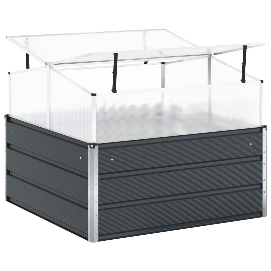 Plantekasse Antracit 100 x 100 x 77 cm Galvaniseret stål