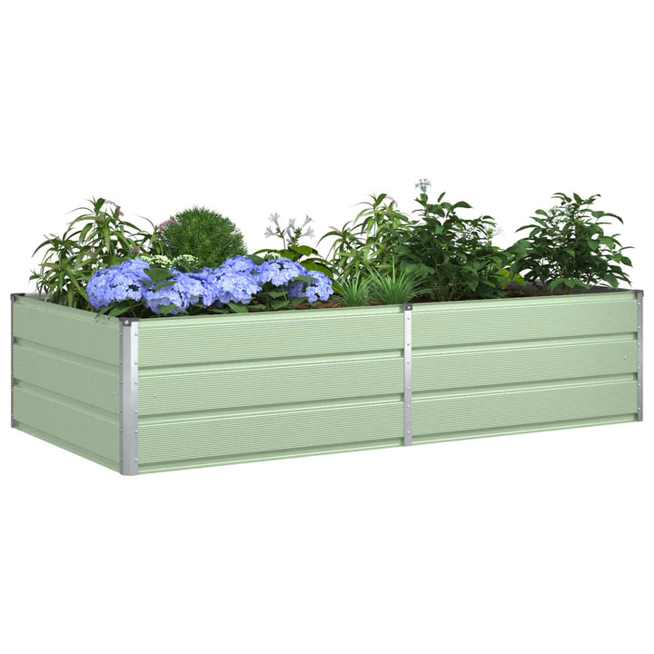 Plantekasse Pastel Grøn 195 x 100 x 45 cm Galvaniseret stål