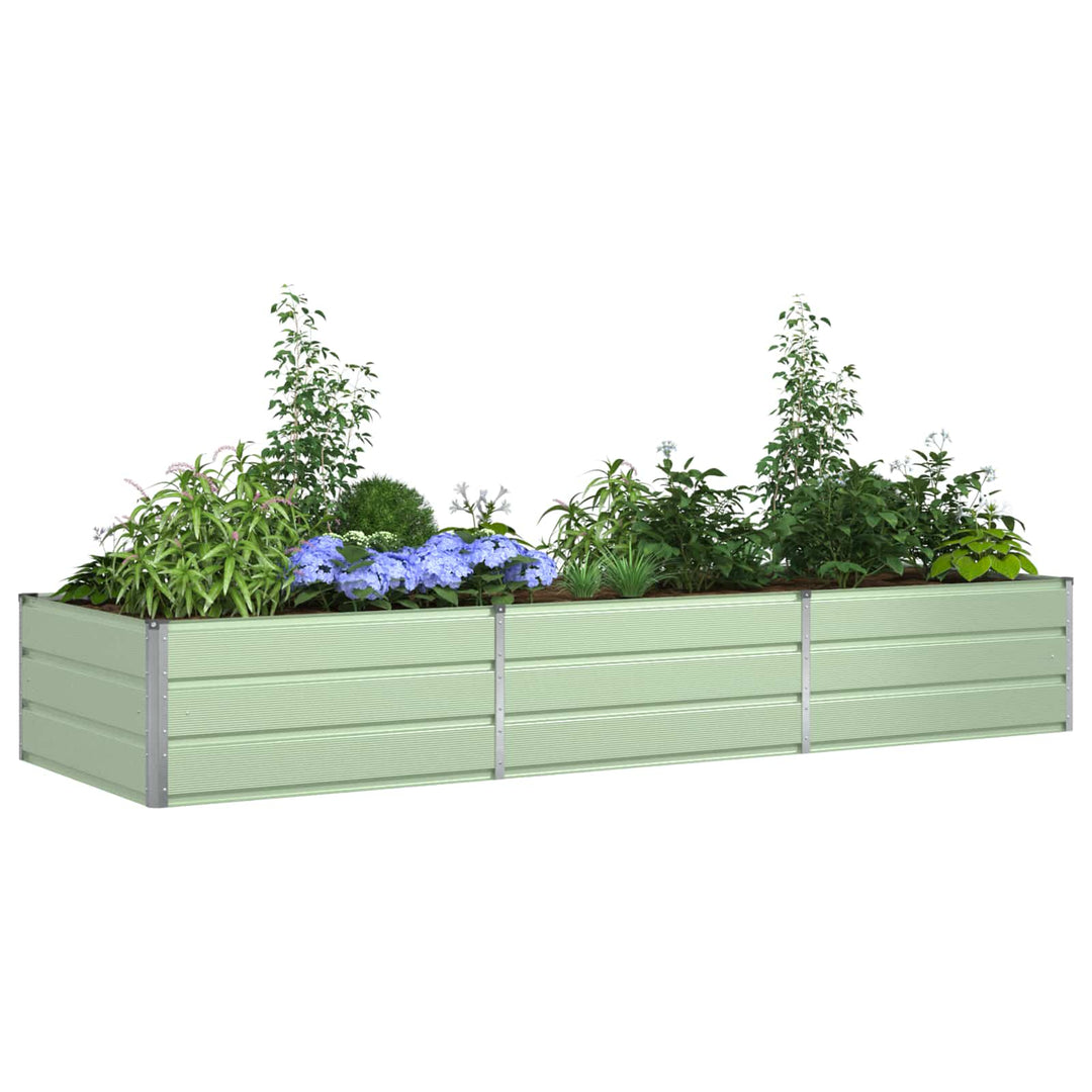 Plantekasse Pastel Grøn 290 x 100 x 45 cm Galvaniseret stål