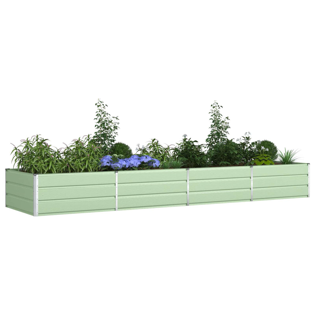 Plantekasse Pastel Grøn 385 x 100 x 45 cm Galvaniseret stål