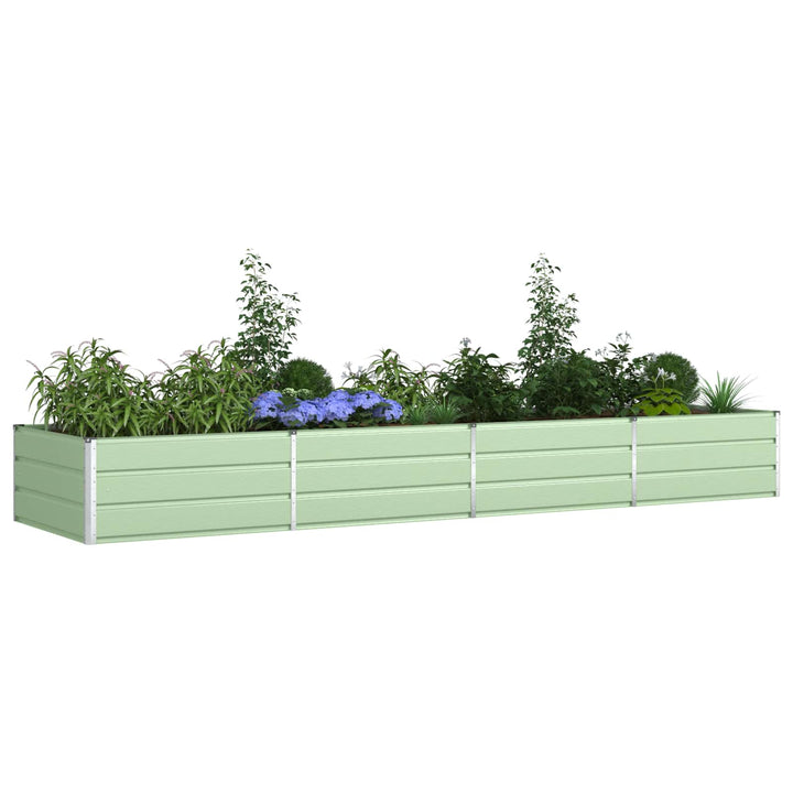 Plantekasse Pastel Grøn 385 x 100 x 45 cm Galvaniseret stål