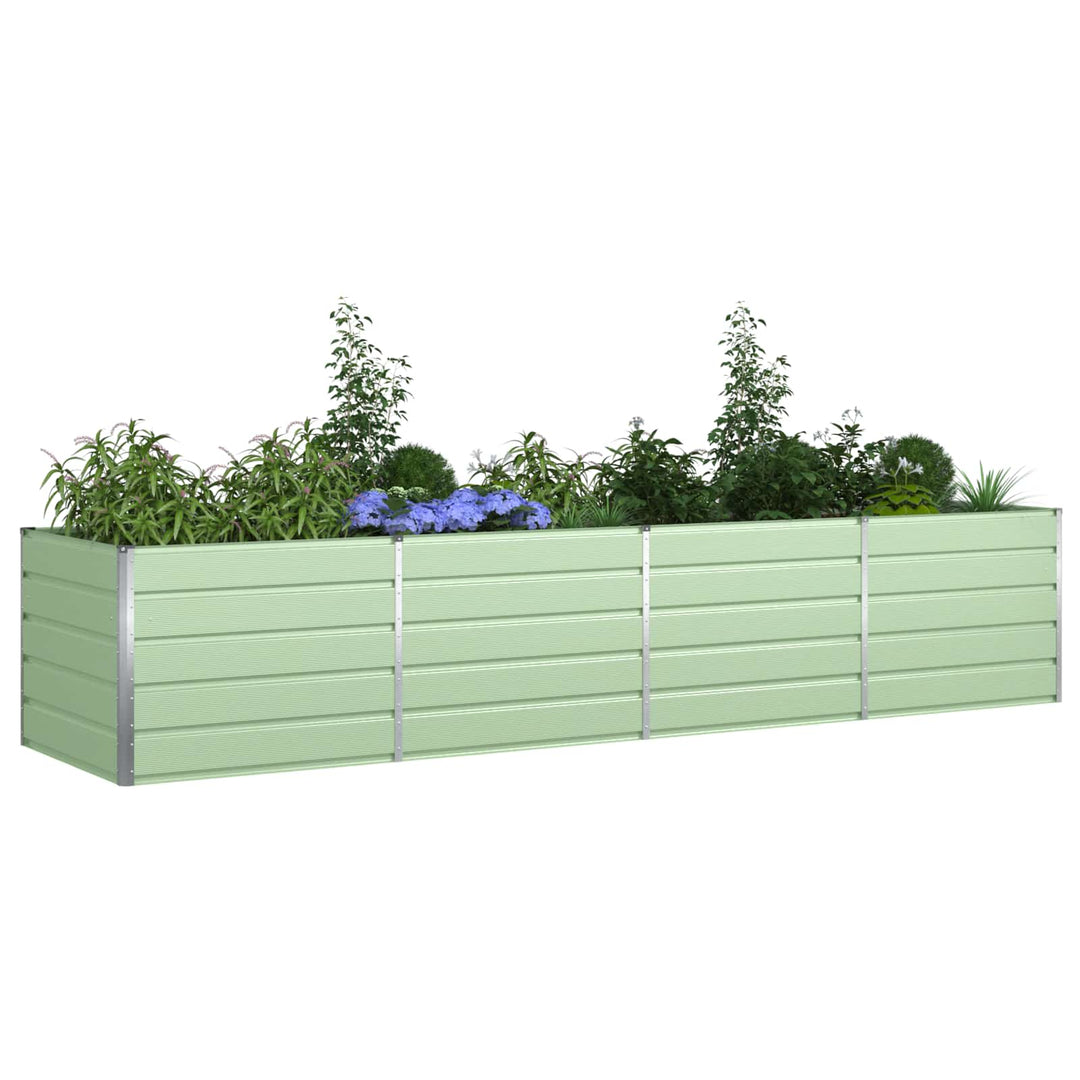Plantekasse Pastel Grøn 385 x 100 x 75 cm Galvaniseret stål