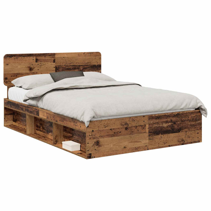 Sengestel Gammelt træ 140 x 190 cm Massiv fyrretræ