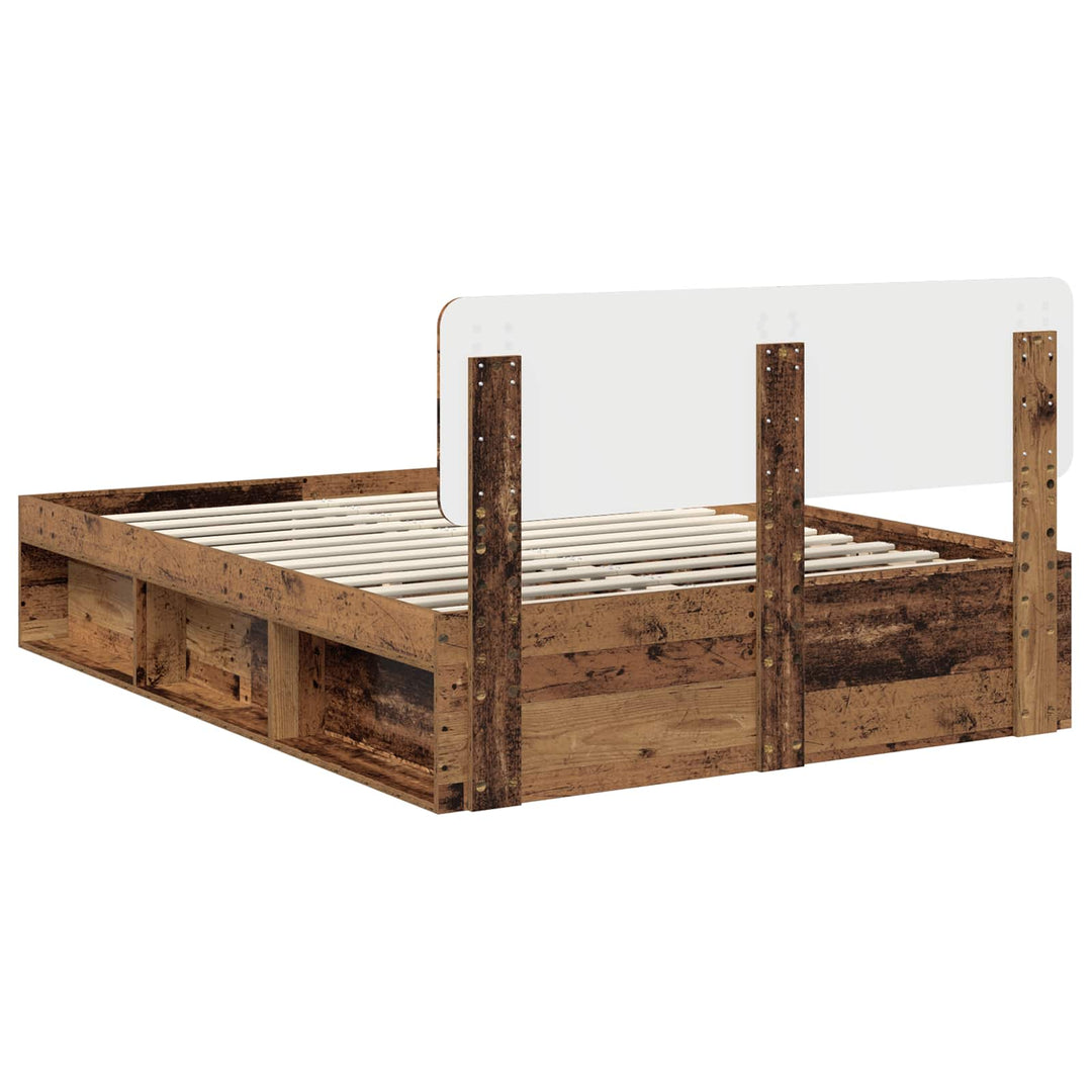 Sengestel Gammelt træ 140 x 190 cm Massiv fyrretræ