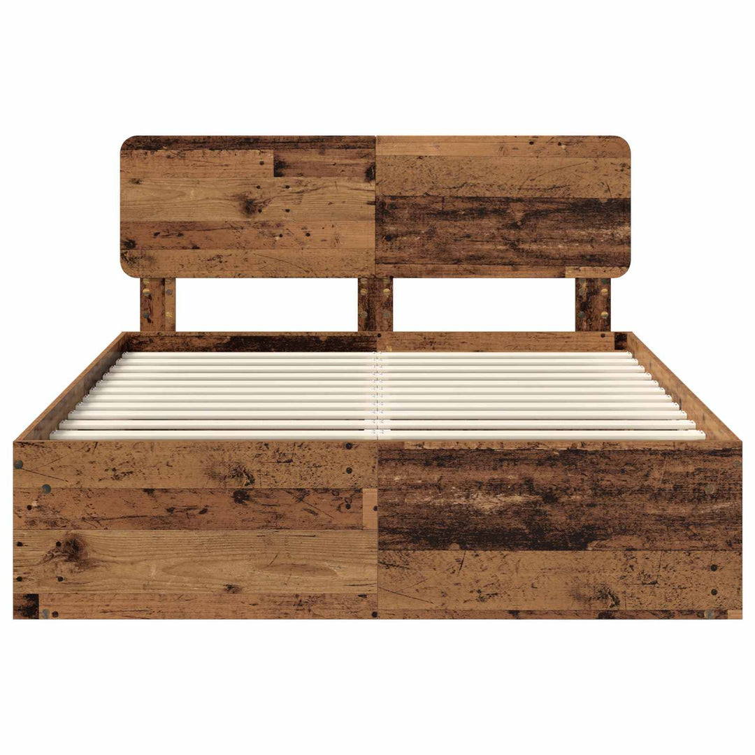Sengestel Gammelt træ 140 x 190 cm Massiv fyrretræ