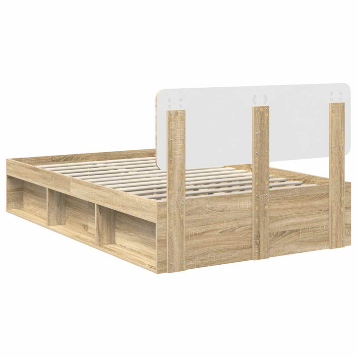 Sengestel med hovedgærde Sonoma 120 x 190 cm Massiv fyrretræ