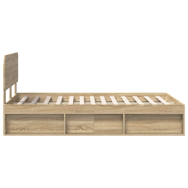 Sengestel med hovedgærde Sonoma 120 x 190 cm Massiv fyrretræ