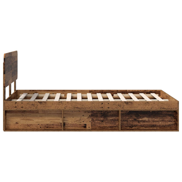 Sengestel Gammelt træ 120 x 190 cm Massiv fyrretræ