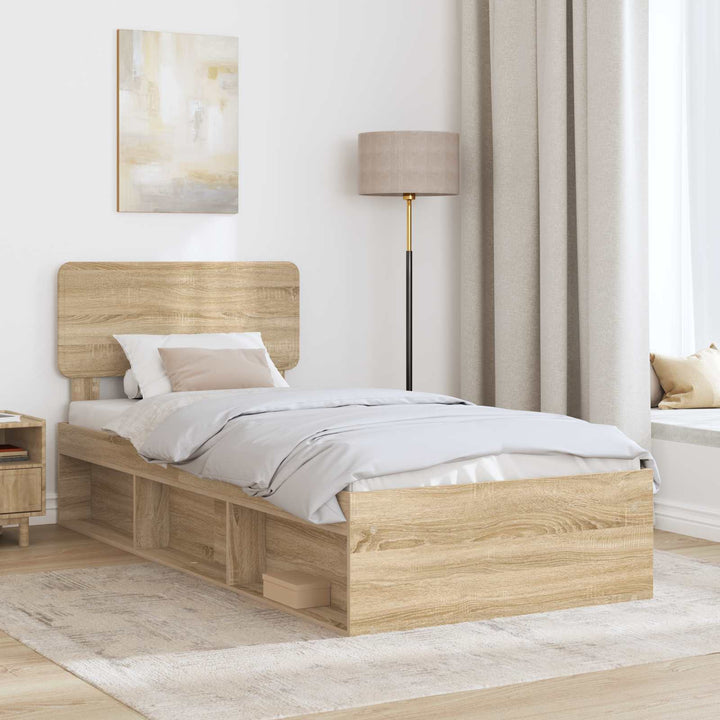 Sengestel med hovedgærde Sonoma 100 x 200 cm Massiv fyrretræ