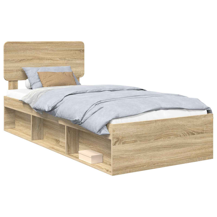 Sengestel med hovedgærde Sonoma 90 x 190 cm Massiv fyrretræ