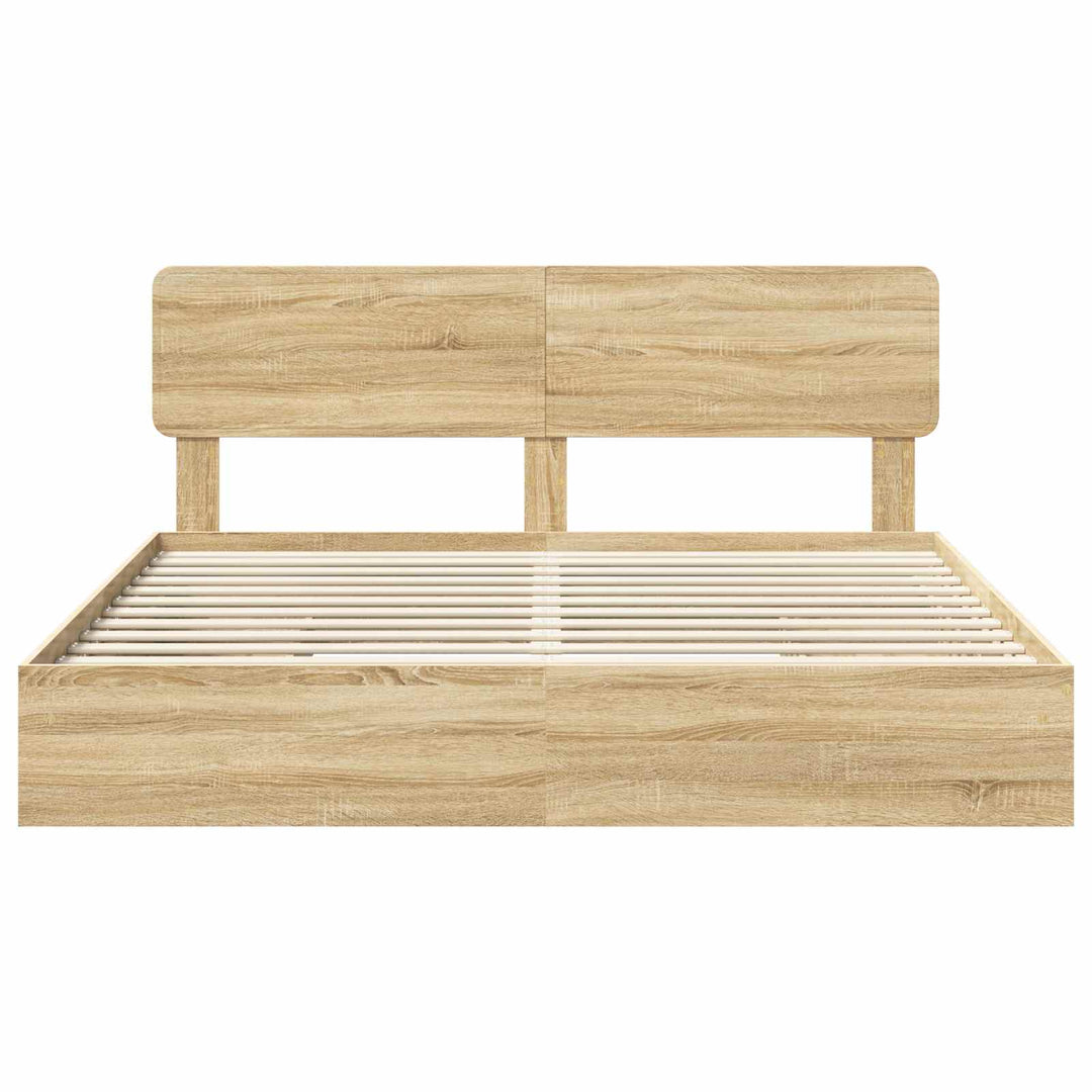 Opbevaringsseng Sonoma eg 180 x 200 cm Konstrueret træ