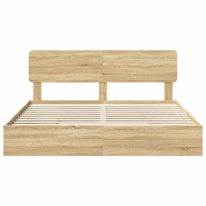 Opbevaringsseng Sonoma eg 180 x 200 cm Konstrueret træ